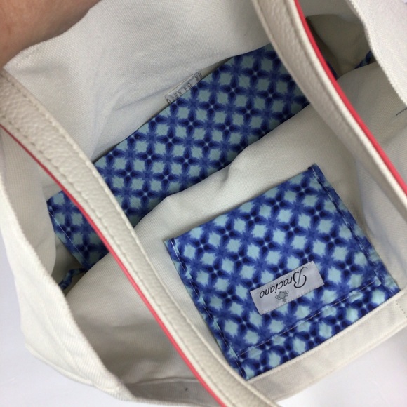 Braciano starfish canvas tote in red, white & blue - Picture 12 of 15